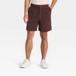 Goodfellow & Co Men's Vintage 7" Elevated Pull-On Shorts, XS - Brown: TWill